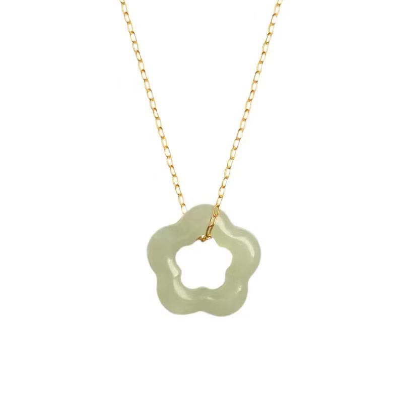 Collier pendentif porte-bonheur en jade cyan Hetian délicat avec Buddha Stones