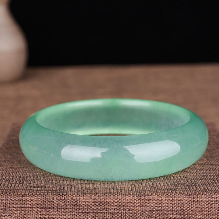 Bracelet jonc en jade naturel Buddha Stones, porte-bonheur, guérison, prospérité - image 4
