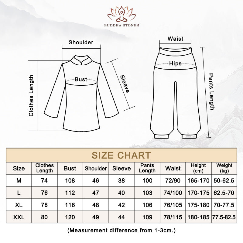 Ensemble de vêtements pour hommes Buddha Stones, méditation, prière, pratique spirituelle zen