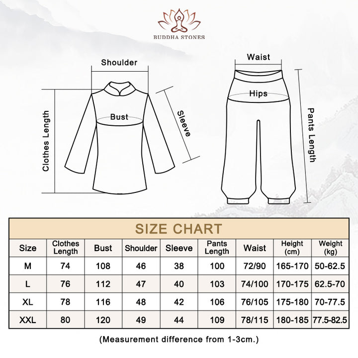 Ensemble de vêtements pour hommes Buddha Stones, méditation, prière, pratique spirituelle zen