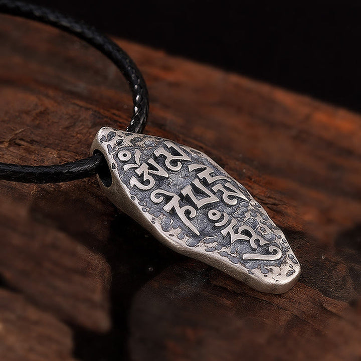 Collier pendentif en argent sterling 925 tibétain avec Buddha Stones Om Mani Padme Hum Dorje Vajra gravé - image 7