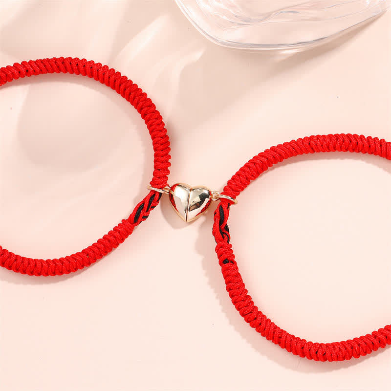 Bracelet tibétain en corde avec protection et nœud chinois porte-bonheur, lot de 2 Buddha Stones