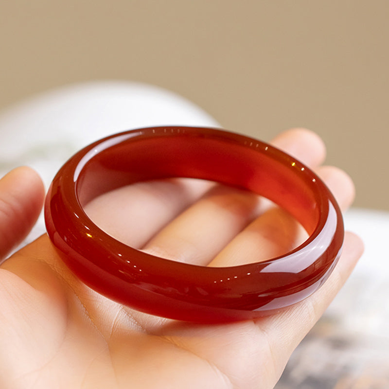 Bracelet de confiance en agate rouge naturelle de Buddha Stones - image 4