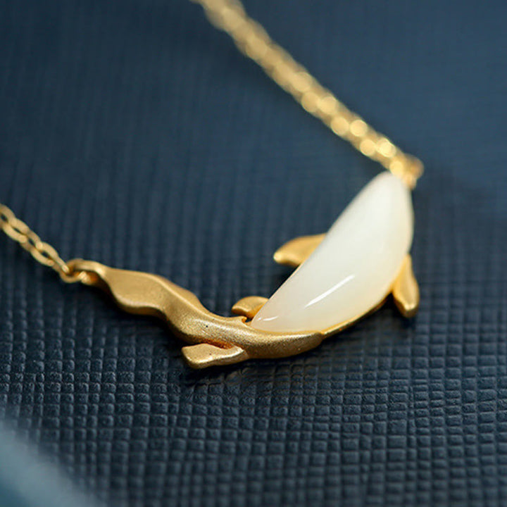 Collier pendentif porte-bonheur en argent sterling 925 et jade blanc avec Buddha Stones - image 8