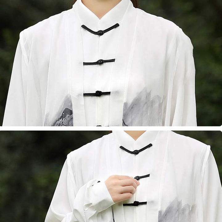 Ensemble de vêtements unisexe 3 pièces pour peinture à l'encre, méditation, prière, spirituel, zen, tai-chi, qigong
