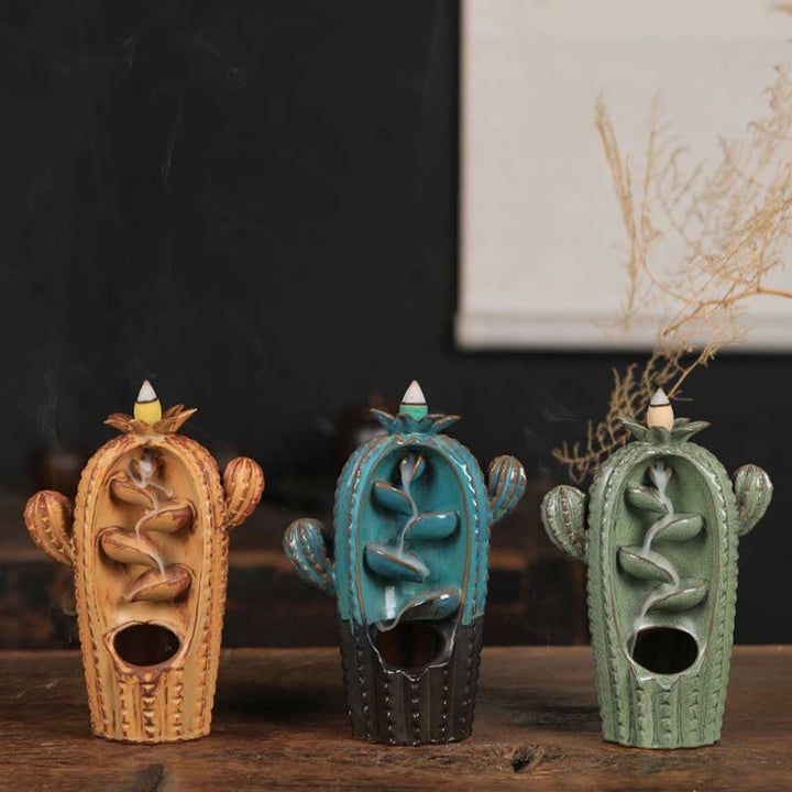 Brûleur d'encens à reflux en céramique Cactus Healing Smoke Fountain - image 9