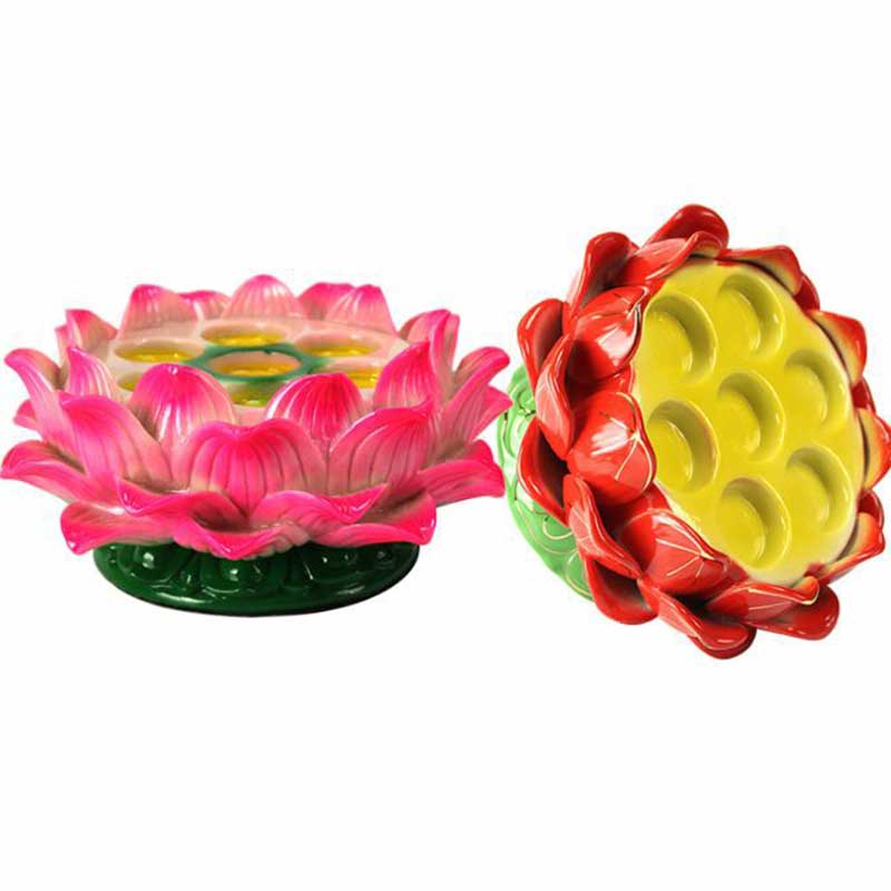 Buddha Stones Méditation Prière Autel Fleur de Lotus Bougeoir Rituels du Temple Bouddhiste Articles à Utiliser - image 7