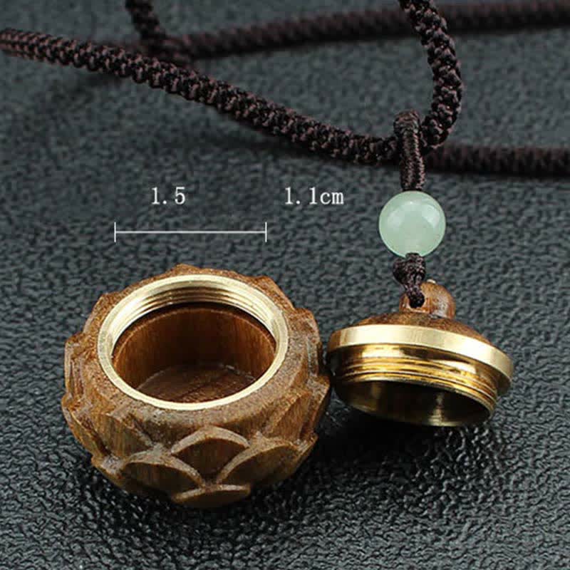 Collier pendentif apaisant positif en Buddha Stones Tibet bois de santal vert bois de rose Om Mani Padme Hum Lotus - image 13