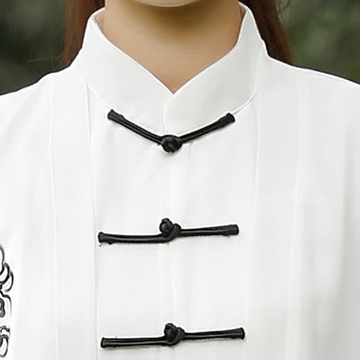 Ensemble de vêtements pour femmes Buddha Stones, nuages de bon augure, dégradé de méditation, prière, pratique spirituelle du Tai Chi et du Qigong