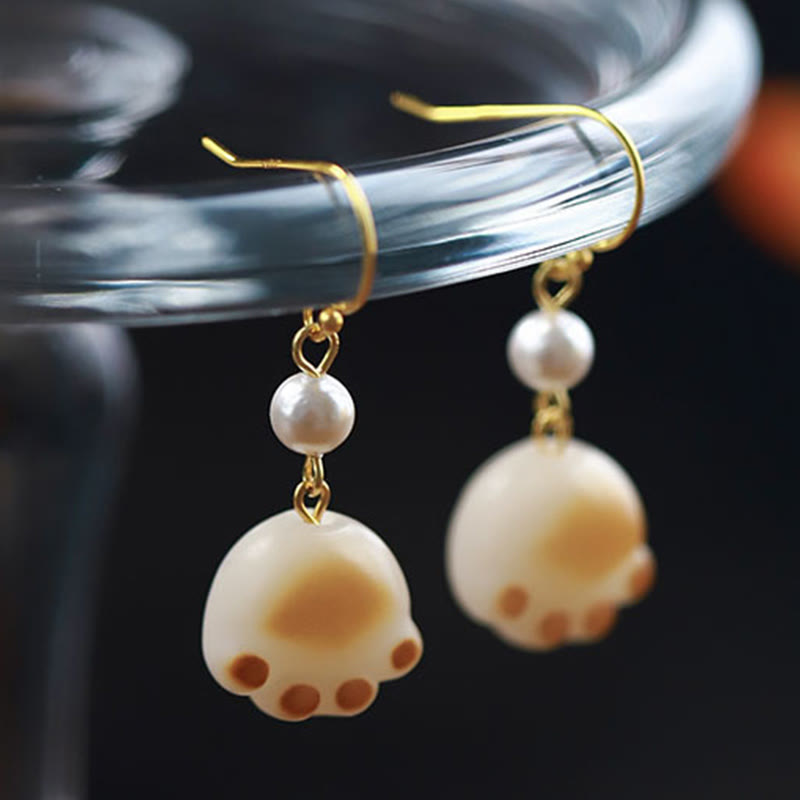 Boucles d'oreilles pendantes en forme de patte de chat et de paix Bodhi Seed - image 2