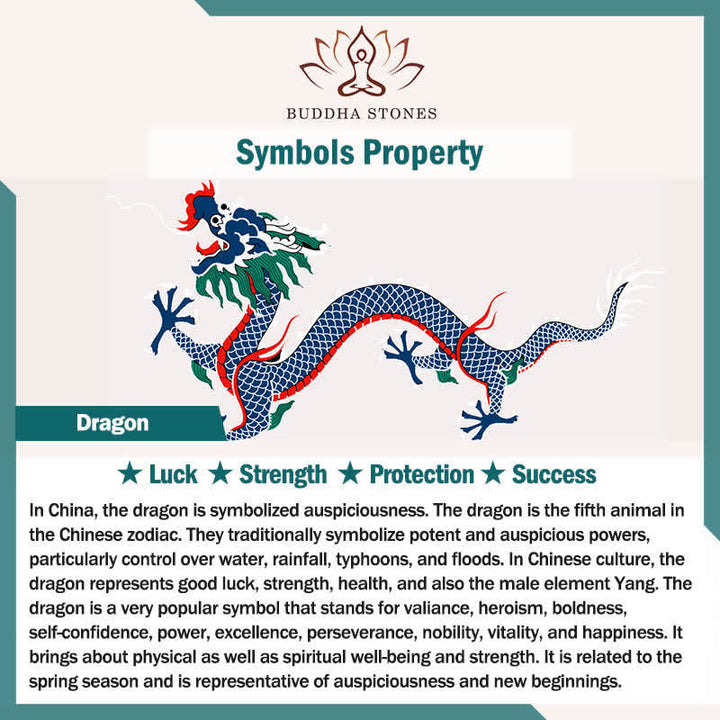 Buddha Stones Feng Shui Dragon Pièce de monnaie en cuivre Richesse Succès Chance Décoration