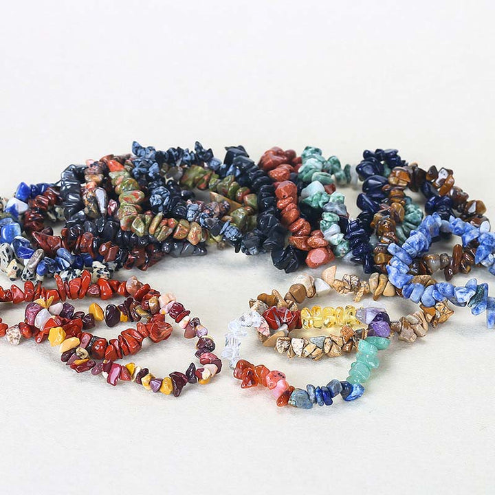Bracelet apaisant et chaleureux en pierre de cristal de forme irrégulière naturelle - image 59