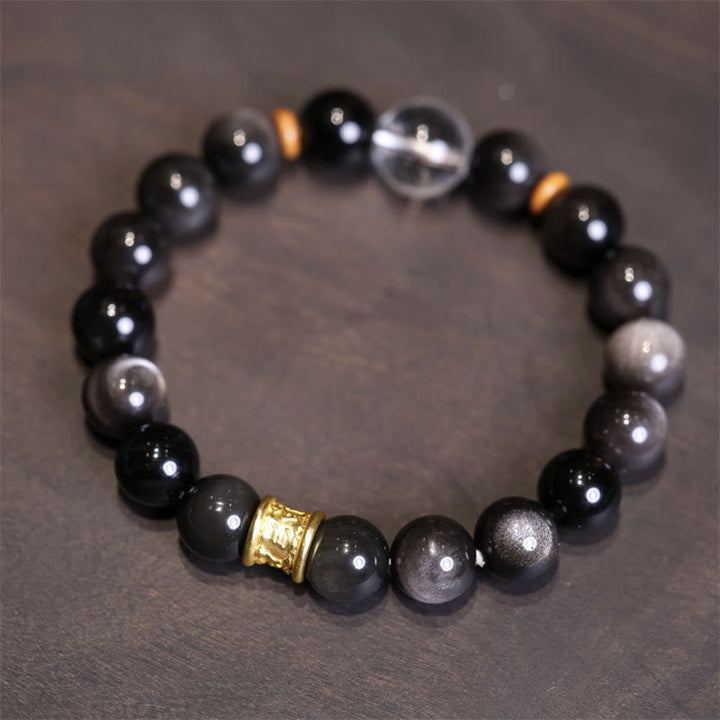 Bracelet de protection en Buddha Stones Om Mani Padme Hum