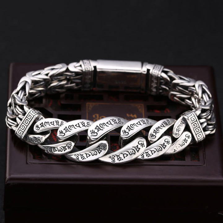 Bracelet de pureté et de paix gravé Buddha Stones Om Mani Padme Hum