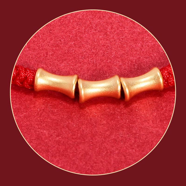 Bracelet tressé en argent sterling 925 Buddha Stones et motif bambou - image 5