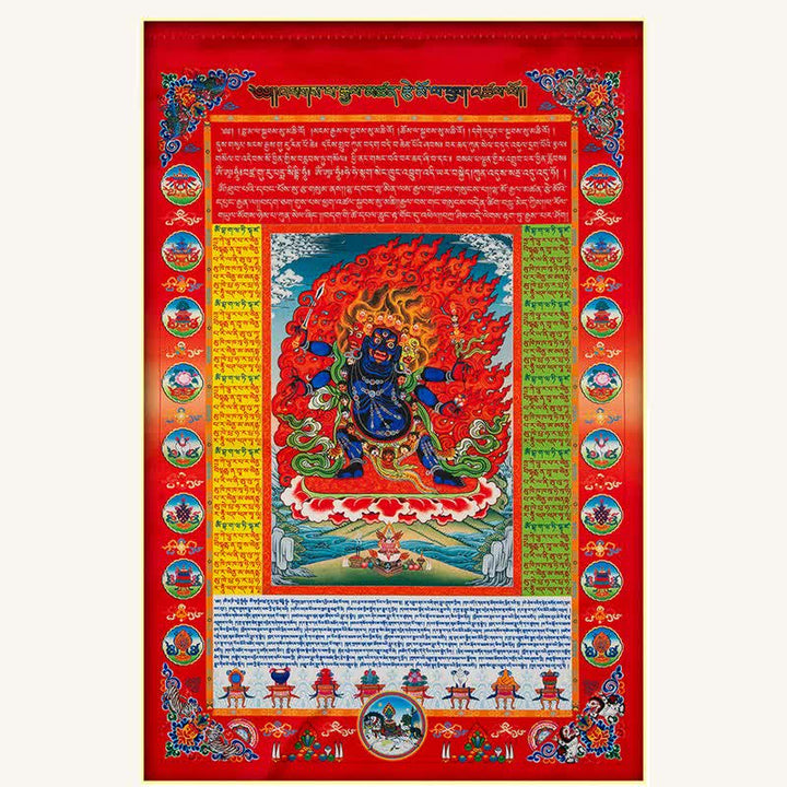 Buddha Stones Drapeau de prière extérieur tibétain à 10 couleurs représentant le Bouddha Cheval du Vent, symbole de guérison et de bon augure - image 5