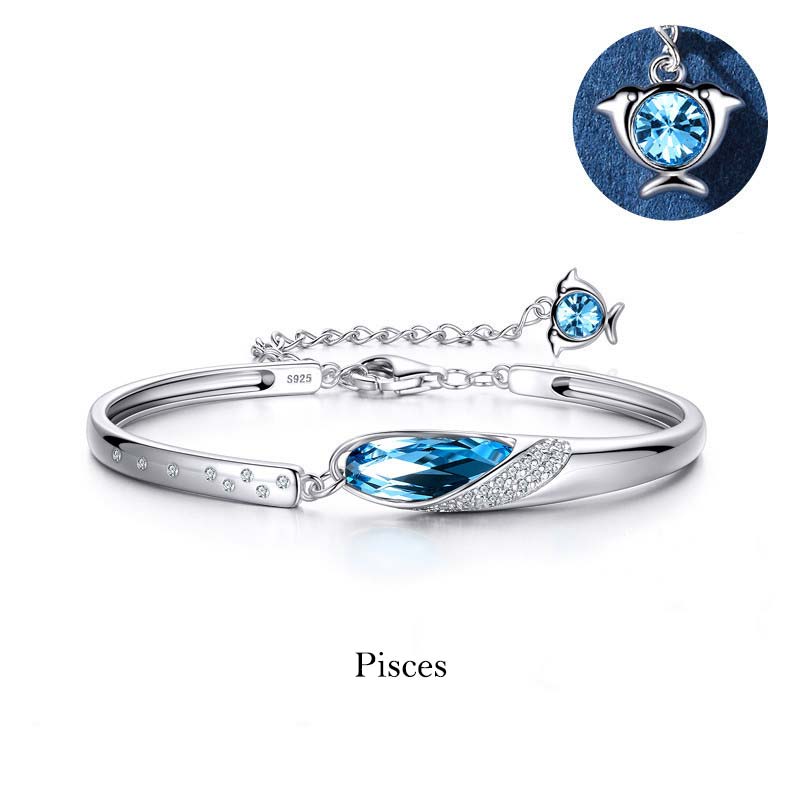 Bracelet à breloques en cuivre plaqué argent 925 Buddha Stones avec 12 constellations du zodiaque - image 7