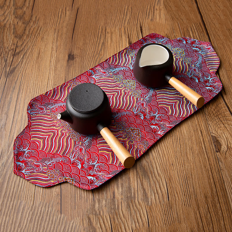 Buddha Stones , vagues de la mer, dessous de verre pour tasse à thé, tapis à thé Kung Fu