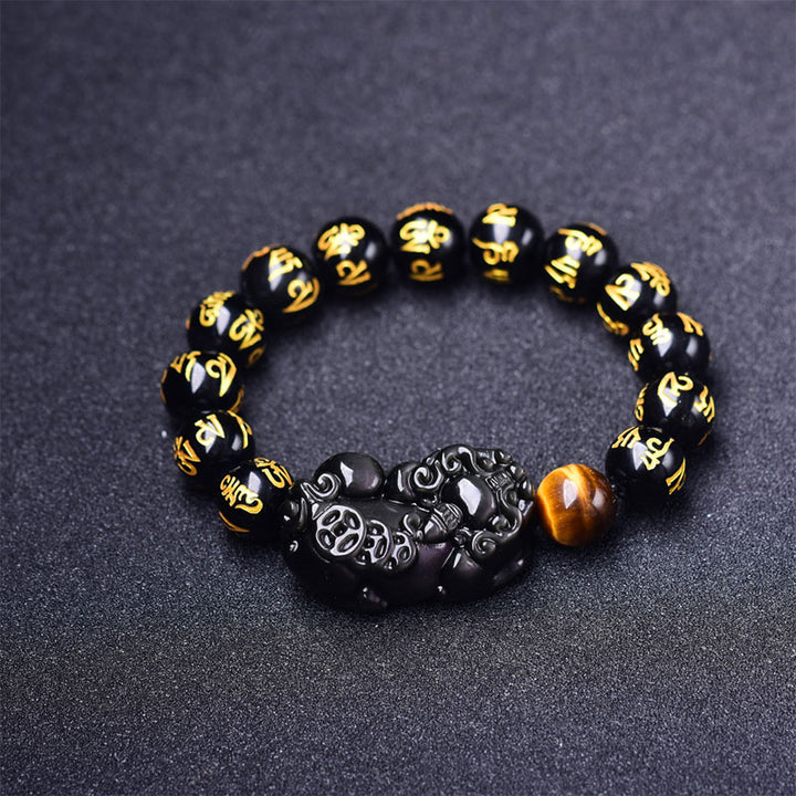 Bracelet Feng Shui PiXiu Obsidienne Richesse