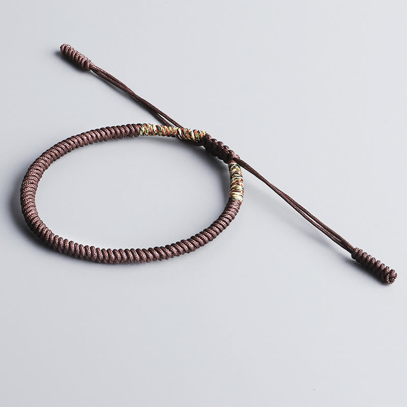 Bracelet tibétain fait main avec Buddha Stones, 3 pièces, multicolore, nœud porte-bonheur King Kong