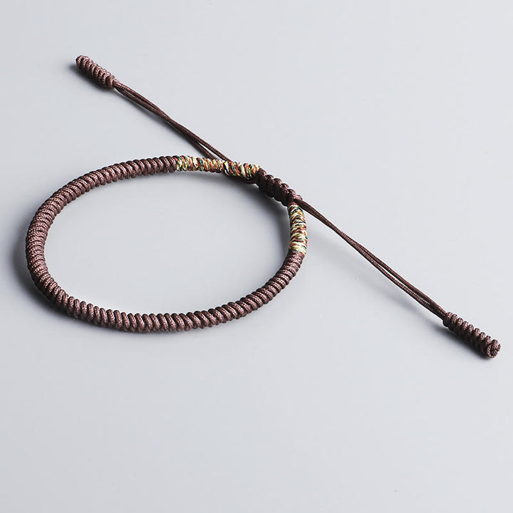 Bracelet tibétain fait main avec Buddha Stones, 3 pièces, multicolore, nœud porte-bonheur King Kong