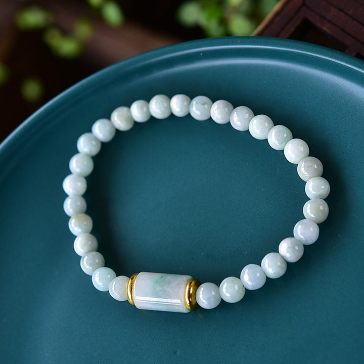 Bracelet de prospérité et de chance en jade naturel Buddha Stones
