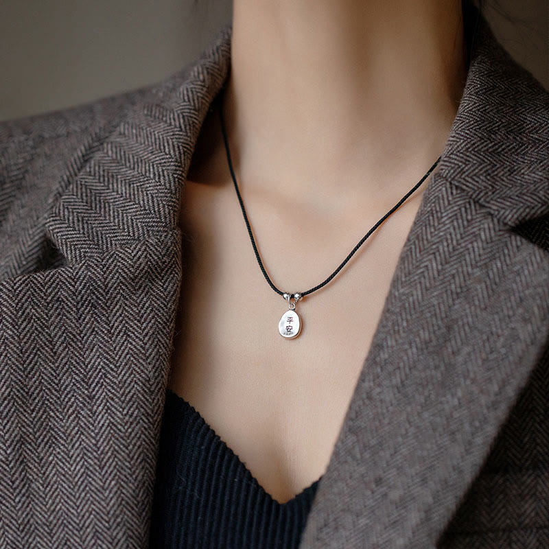 Collier pendentif en argent sterling 925 Buddha Stones en argent sterling 999, symbole de la paix et de la joie, symbole de la chance et de la fortune