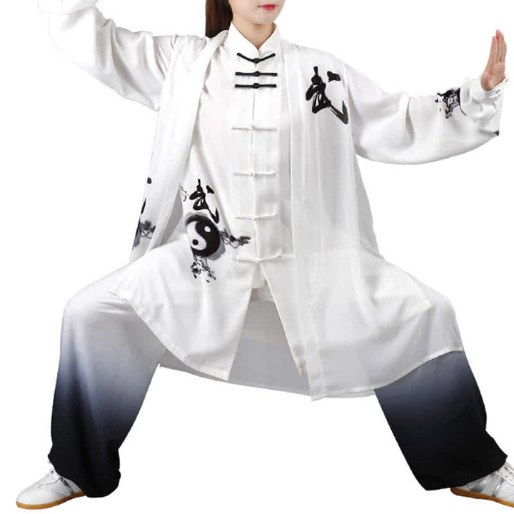 Buddha Stones 3 pièces Yin Yang arbre Tai Chi spirituel Zen pratique méditation prière uniforme ensemble de vêtements unisexe - image 12