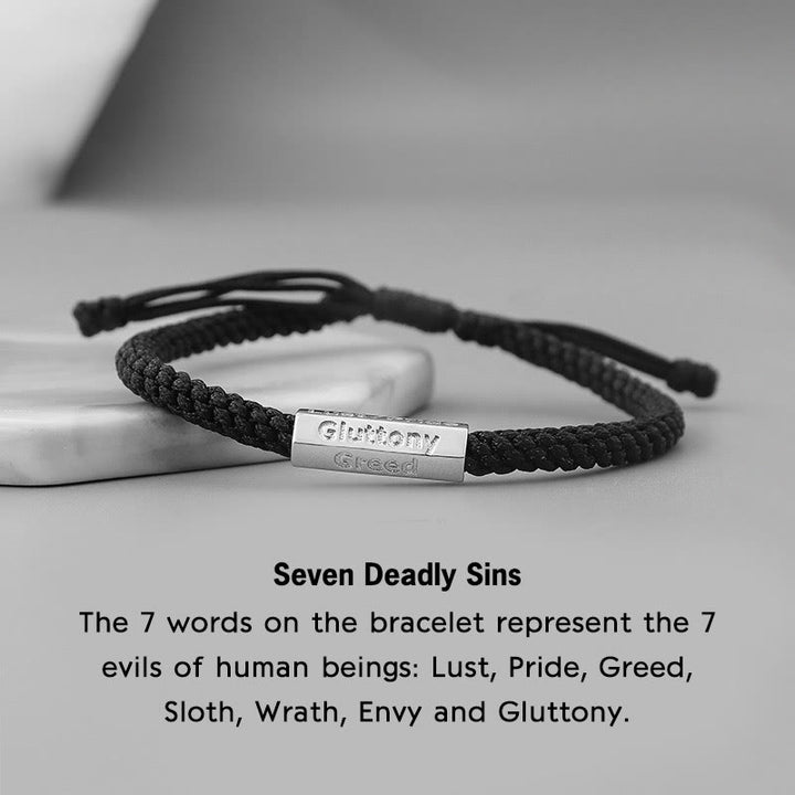 Bracelet tressé Seven Deadly Sins Seven Virtues