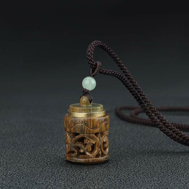 Collier pendentif apaisant positif en Buddha Stones Tibet bois de santal vert bois de rose Om Mani Padme Hum Lotus - image 15