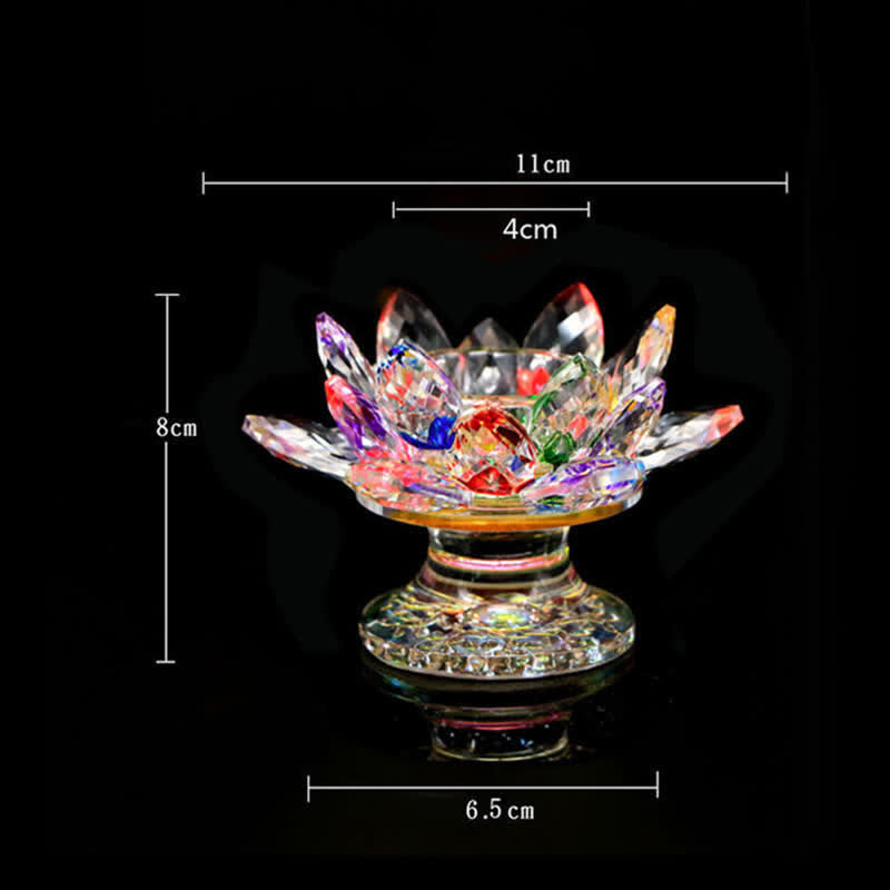 Bougeoir en cristal en forme de fleur de lotus pour la maison ou le bureau