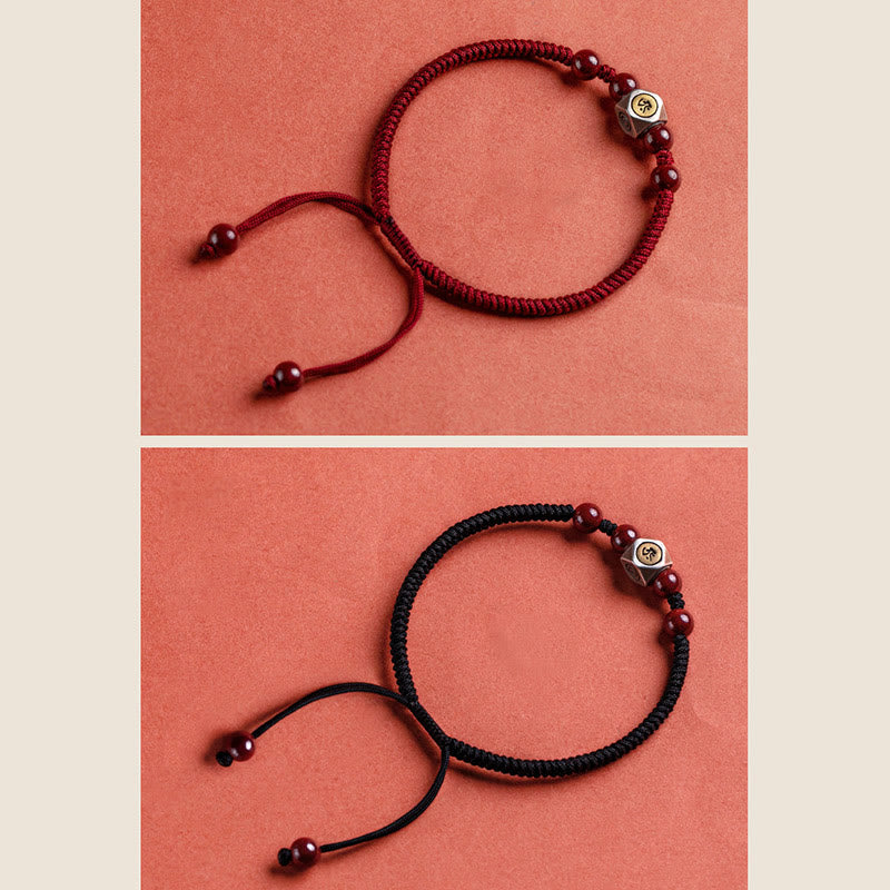 Bracelet en argent sterling 925 et cinabre, symbole du zodiaque chinois, Buddha Stones et symbole de calme. - image 27