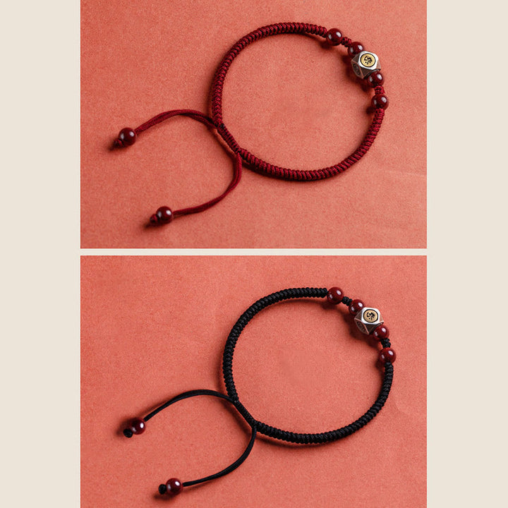 Bracelet en argent sterling 925 et cinabre, symbole du zodiaque chinois, Buddha Stones et symbole de calme. - image 27