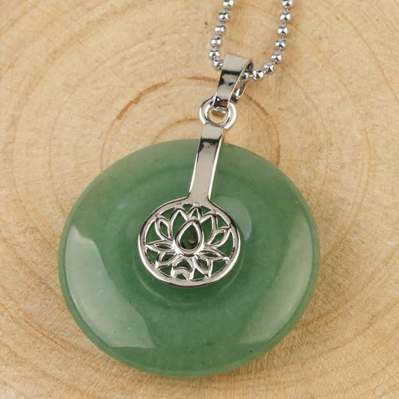 Collier pendentif de guérison en cristal rose avec Buddha Stones et améthyste - Aventurine verte - image 24