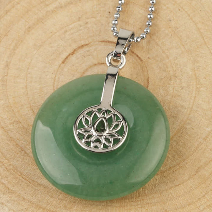 Collier pendentif de guérison en cristal rose avec Buddha Stones et améthyste - Aventurine verte - image 24