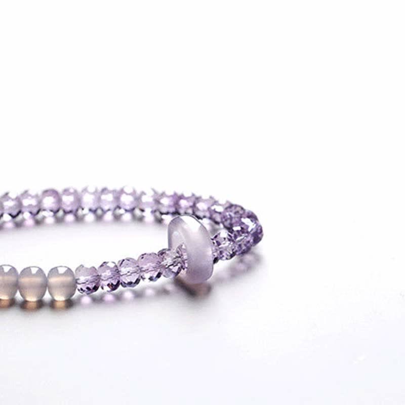 Bracelet de guérison et de méditation en cristal d'améthyste naturelle