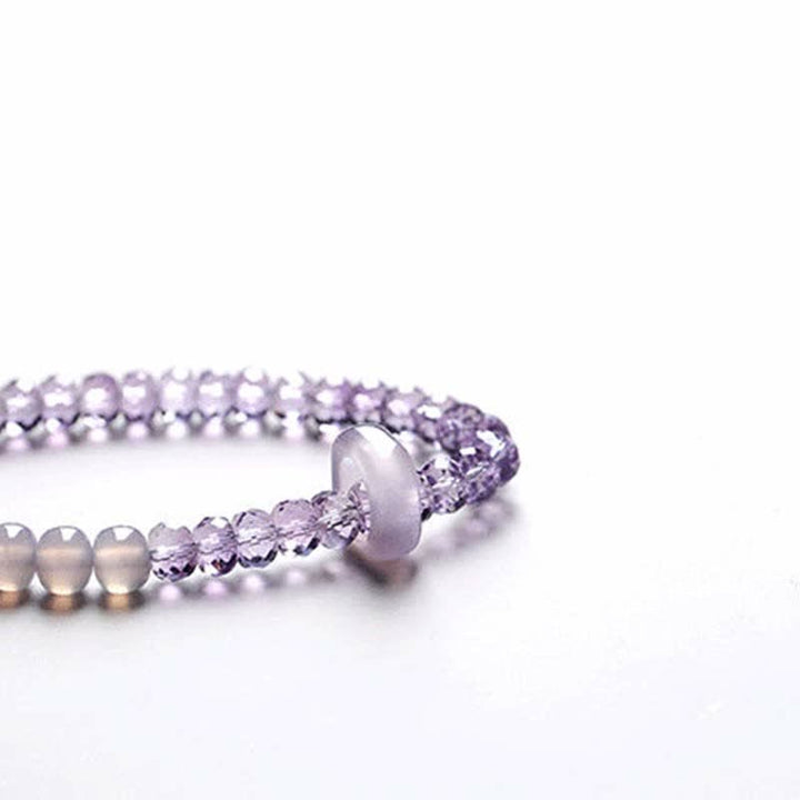 Bracelet de guérison et de méditation en cristal d'améthyste naturelle
