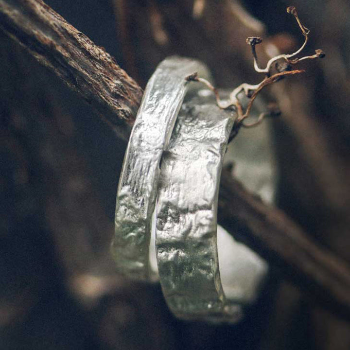 Bague de couple en argent sterling 925 Buddha Stones et design simple - image 8