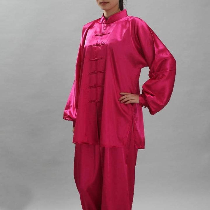 Ensemble de vêtements unisexes à motifs simples avec Buddha Stones pour méditation, prière, spirituel, zen, tai-chi, qigong - Rouge indien - 2XL- Convient aux États-Unis, au Royaume-Uni, en Australie et en UE - XL - image 27