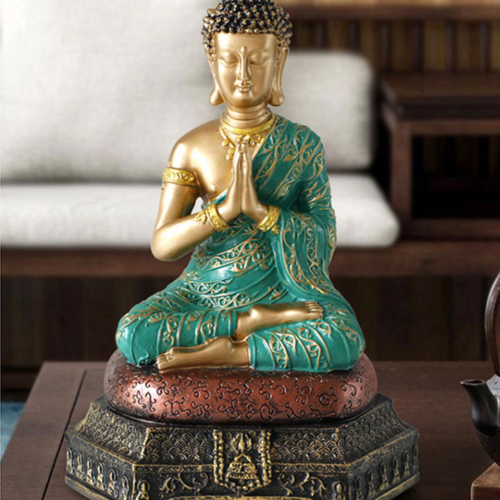 Buddha Stones Statue de Bouddha de la Compassion en Résine Décoration