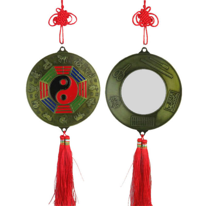 Carte Feng Shui Bagua Nœuds chinois Harmonie Carte énergétique Miroir - Carte Bagua ronde de 12,5 CM - image 8