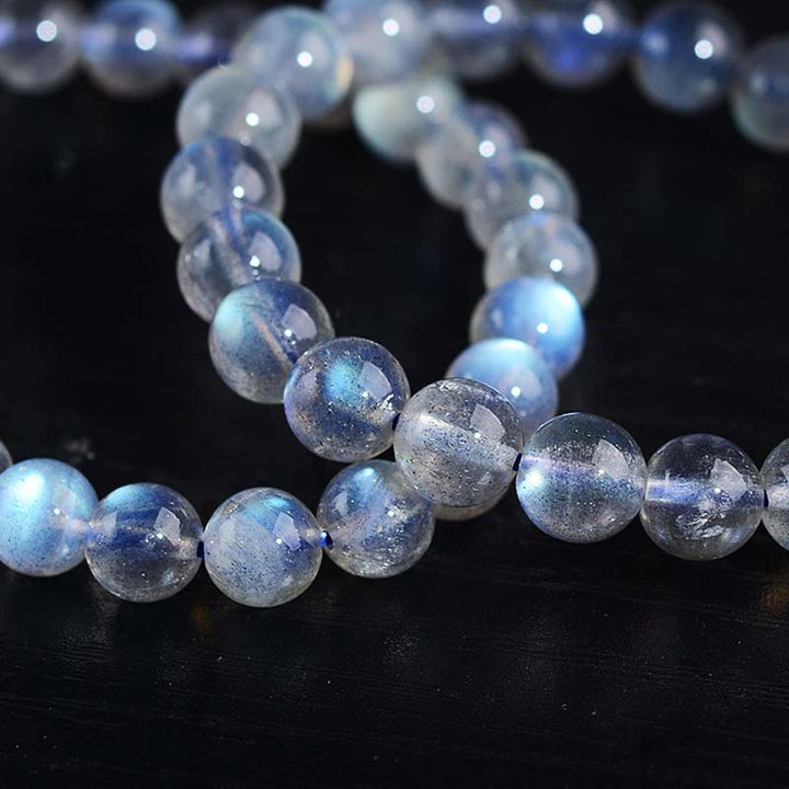 Bracelet de perles de guérison en pierre de lune naturelle Buddha Stones - image 12