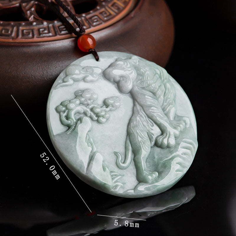 Collier pendentif en corde de protection en jade du tigre du zodiaque chinois Buddha Stones - image 9