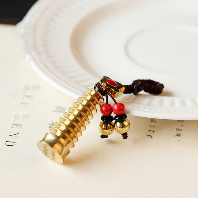 Feng Shui Yin Yang Bagua Wenchang Pen Pagode Roue de prière Porte-clés