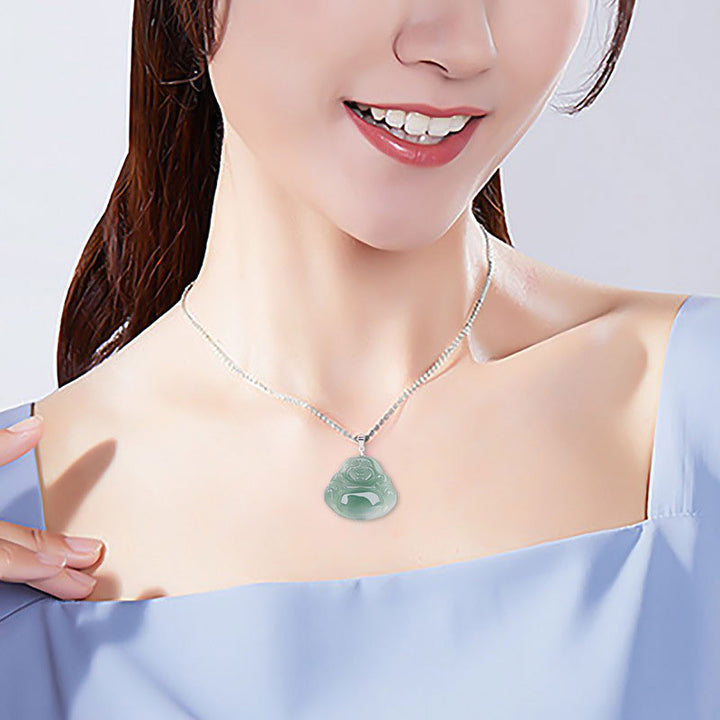 Collier Buddha Stones, symbole de protection et de sérénité, chaîne en acier titane. - image 7