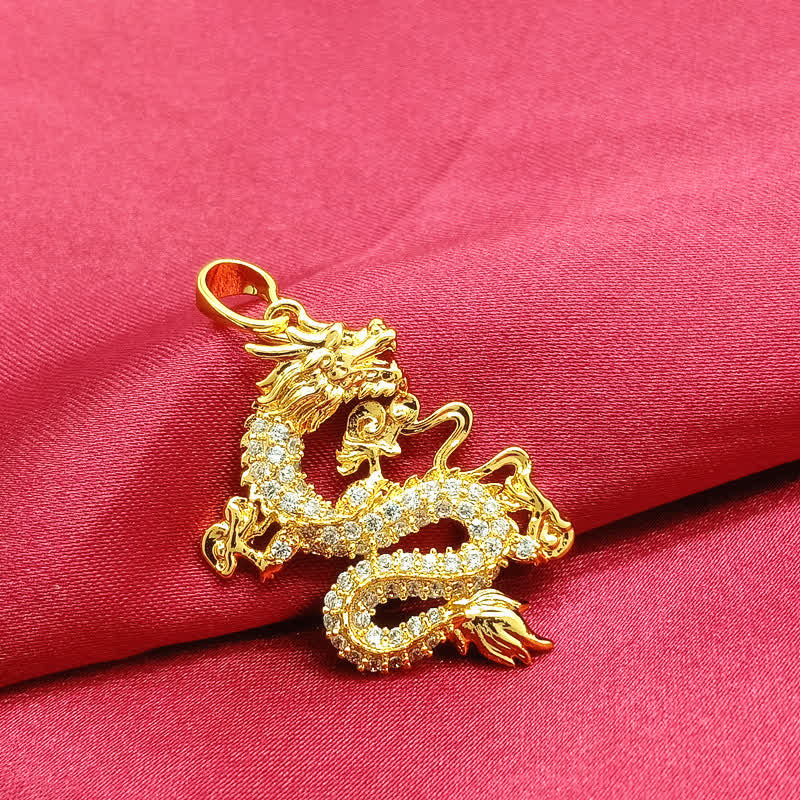 Collier pendentif protection dragon en or Buddha Stones - image 6