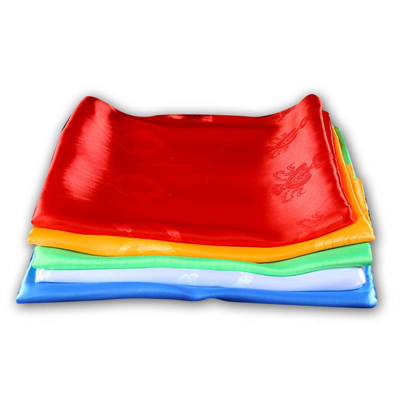 Décoration Khata de 5 couleurs avec bénédiction tibétaine - image 1