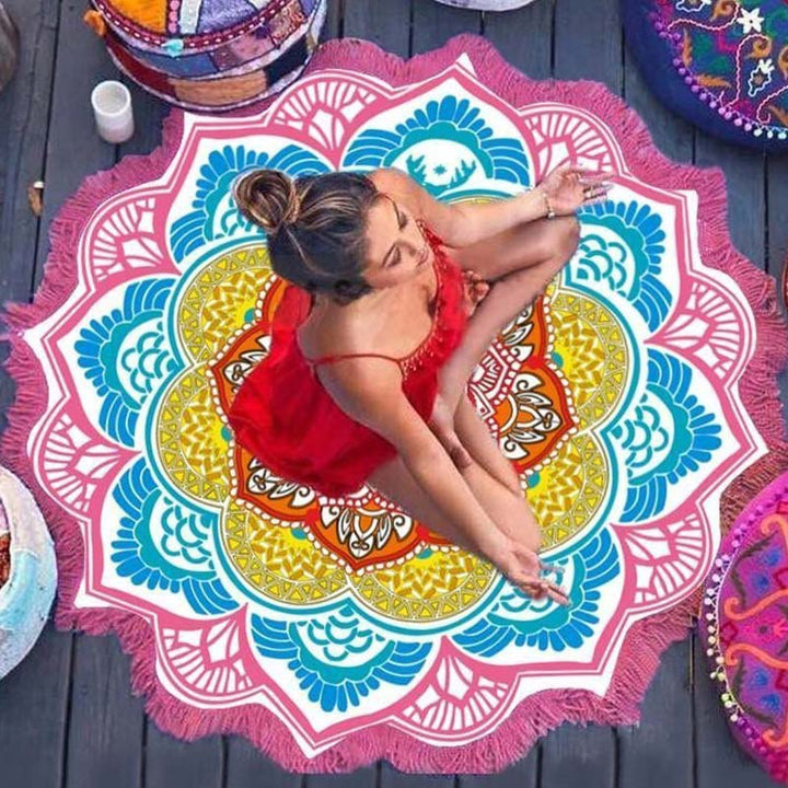 Tapis de décoration tibétain en Buddha Stones de Bouddha et mandala