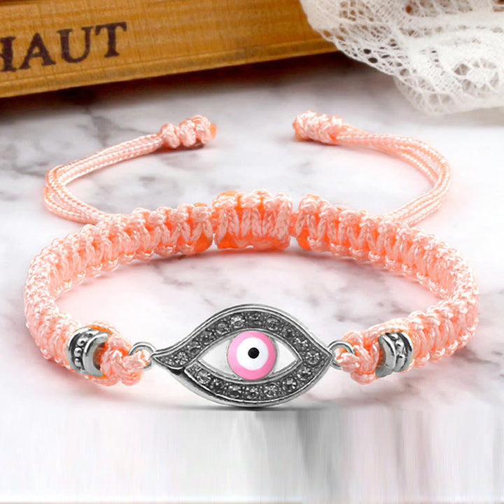 Bracelet en corde avec Buddha Stones pour éloigner le mauvais œil et les mauvais esprits