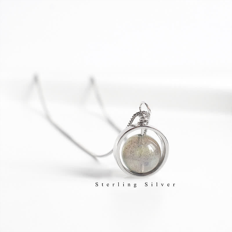 Buddha Stones pendentif rotatif en argent sterling 925 avec pierres de lune et planète d'amour - image 8